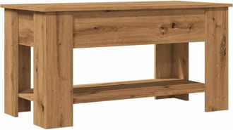 vidaXL Mesa de centro madera de ingeniería roble artesanal 101x49x52cm vidaXL