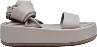 Paloma Barcel&oacute; Dove Grey Veterschoenen Ss 22 - Dames - Sandalen - Grijs - 36 EU - Schoenen