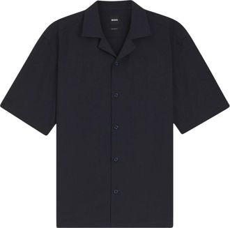 HUGO BOSS Short Sleeve Shirts - Heren - Korte mouwen Overhemden - Blauw - S - Overhemden