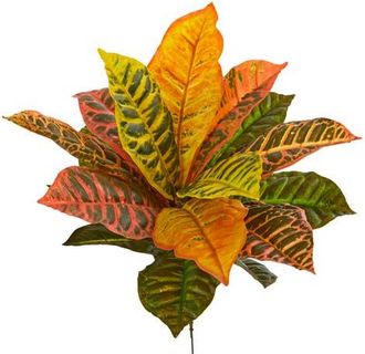 Nearly Natural 17-in Garden Croton Artificial Plant in Orange at Nordstrom