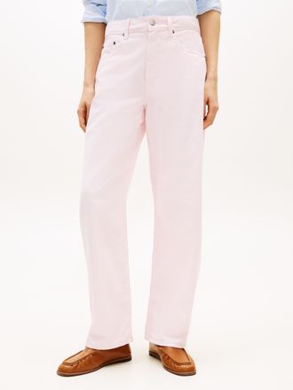 Tommy Hilfiger 5-Pocket-Jeans TOMMY HILFIGER DNM LIGHT CLR BARREL RW, Damen, Gr. 26, L&auml;nge 30, polar pink, Denim/Jeans, Obermaterial: 100% Baumwolle, unifarben, regu