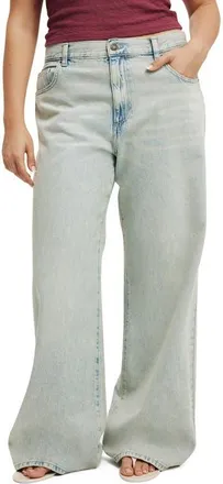 Cotton On Womens Relaxed Wide Jean in Sundune Blue at Nordstrom, Size 4