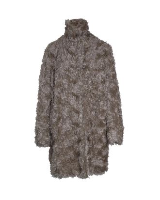 Stella McCartney Stella McCartney Pre-owned Womens Faux Fur Coat in Beige Mohair Wool - Size EU 44 (Womens)