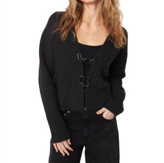 John & Jenn Sasha Clasp Cardigan In London Fog