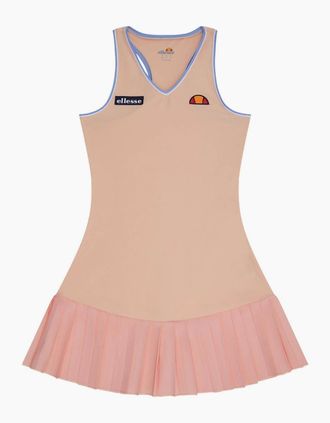 Ellesse Womens Guin V-Neck Sleeveless Mini Dress - Orange - Size: 14