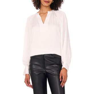 Vince Camuto Textured Satin Top in New Ivory at Nordstrom Rack, Size X-Large