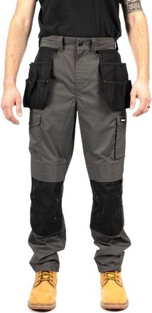 CAT Nexus Holster Stretch Pocket Cotton Mens Grey Outdoor Trousers - Size 38 (Waist)