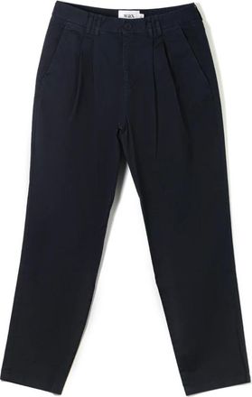Wax London Blue Tapered Pleat Trousers