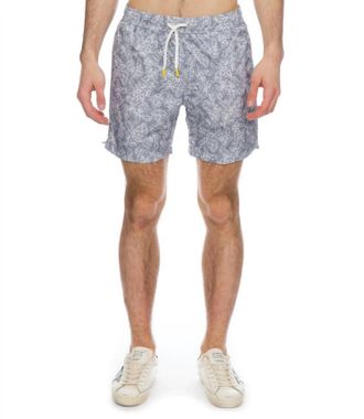 Hartford Paisley Swim Short In Gray