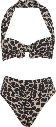Balmain Bikini con stampa leopardata - Toni neutri