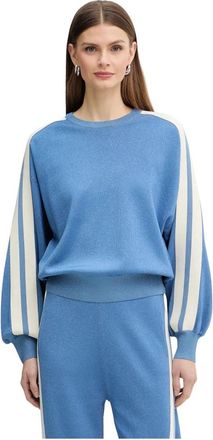 Pinko Inondazione Sweater - Dames - Ronde hals truien - Blauw - L - Nylon - Truien & Vesten