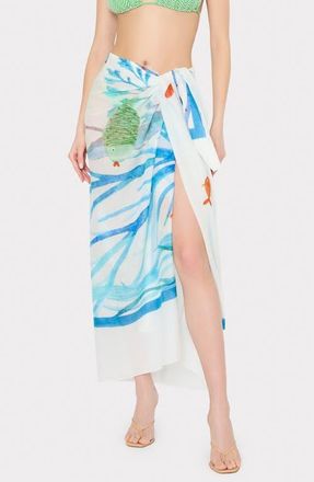 Milly Under the Ocean Cover-Up Sarong in Blue Multi at Nordstrom