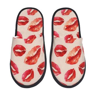 Generic Sexy Red Lips Kiss (2) Unisex Slippers Soft Shoes Warm House Shoes For Outdoor Bedroom Indoor L