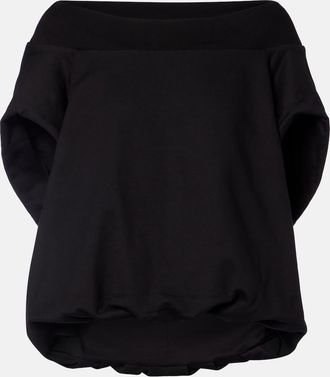 Dries Van Noten Felpa Cocoon in jersey di cotone