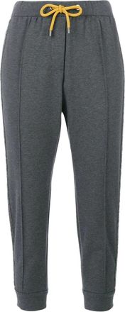 Brunello Cucinelli Pantaloni sportivi crop - Grigio