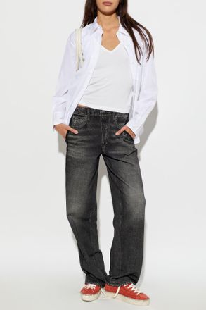 Rag & Bone Trousers With Jeans Effect, Womens, Black