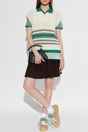 Lacoste Pleated Skirt, Womens, Black