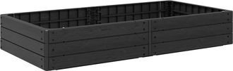 vidaXL Cama Elevada Negro 151 X 75,5 X 25 Cm Pp Vidaxl