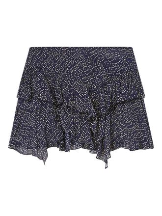 Isabel Marant Lolita mini-rok met ruches - Blauw