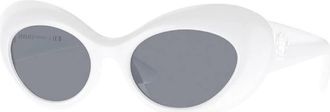 Versace Grey Oval Ladies Sunglasses VE4456U 314/1 52