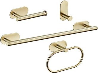 OEM Juego De Ba&ntilde;o Dorado Que Incluye Toallero, Portarrollos De Papel Higi&eacute;nico Y Accesorios De Ba&ntilde;o