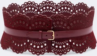 Alaia Ala&iuml;a Leather corset belt