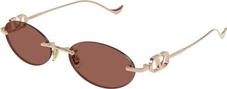 Valentino VG0032S Asian Fit 006 Womens Sunglasses Gold Size 53