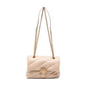 Pinko Pinko, Dames, Tassen, Beige, Maat: ONE Size Katoen