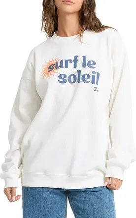 Billabong Seaside Panorama Graphic Sweatshirt in Salt Crystal at Nordstrom, Size X-Small