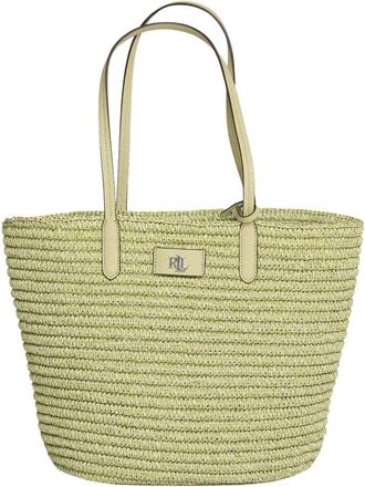 Ralph Lauren Geweven Stro Tote Tas - Dames - Shoppers - Geel - ONE Size - Tassen