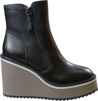 Naked Feet Womens Avail Wedge Ankle Boots In Black