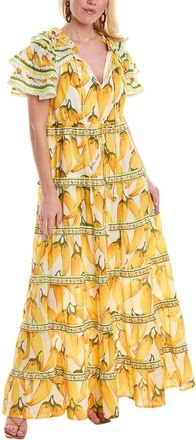 Farm Rio Swiss Dot Tiered Maxi Dress