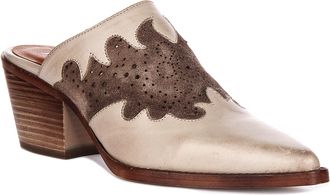 Justinreess England Viola Womens Suede Leather Mid Heel Shoes, Elegant Snip Toe Geo Pat Design (Taupe, UK 6)