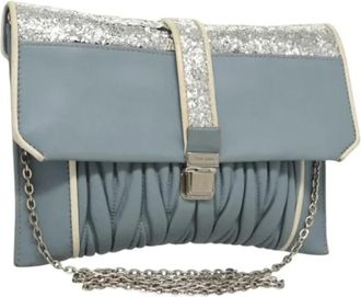 Miu Miu Tweedehands leren schoudertassen - Dames - Vintage Schoudertas - Blauw - ONE Size - Leer - Vintage