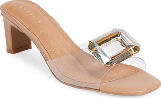 Cecelia New York Park Avenue Jewel Detail Sandal in Tea at Nordstrom, Size 8.5