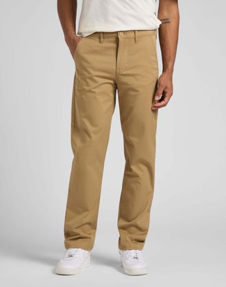 Lee Chinos LEE Lee Chino Regular, Herren, Gr. 32, L&auml;nge 32, braun (camel), Obermaterial: 98% Baumwolle CO(Bio). 2% Elasthan EL., Hosen Chinos