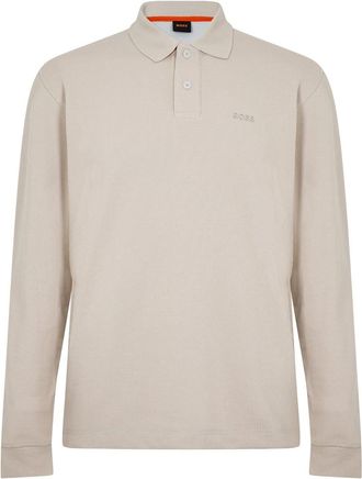 HUGO BOSS Mens Regular Fit Long Sleeve Shirt in Light Beige 271 - Size 6XL