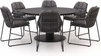 Tierra Outdoor Rivera/La Fonte &oslash;150cm dining tuinset 7-delig