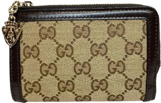 Gucci Beige Brown Gg Canvas Wallet (Bi-Fold) (Pre-Owned)
