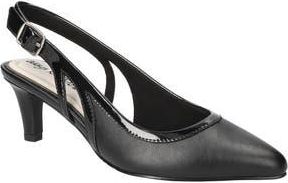 Easy Street Glisten Kitten Heel Slingback Pump in Black at Nordstrom Rack, Size 9.5