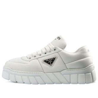 Prada (WMNS) PRADA Padded Nappa Leather Sneakers White 1E136N_2DL8_F0009