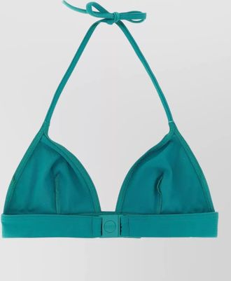 Eres bord bikini top button detail halter neck