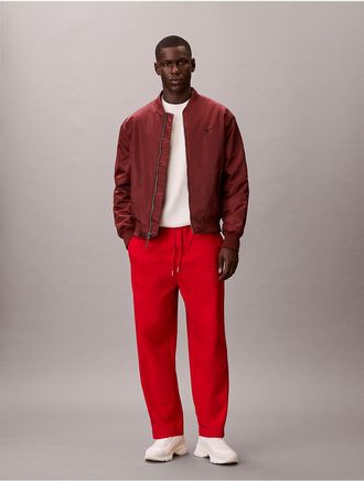 Calvin Klein Jeans Calvin Klein Mens Fleece Velvet Monologo Sweatpants - Red - 2XL