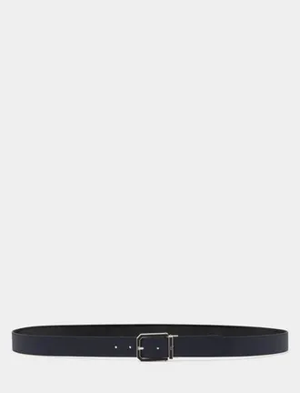 Bally Beryl 35 mm Adjustable And Reversible Belt in Peacoat/black+Pall at Nordstrom, Size 120