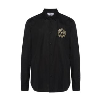 Versace Jeans Couture Camicia V Emblem - male - Versace Jeans Couture - Casual Shirts - Black - 3XL - Shirts