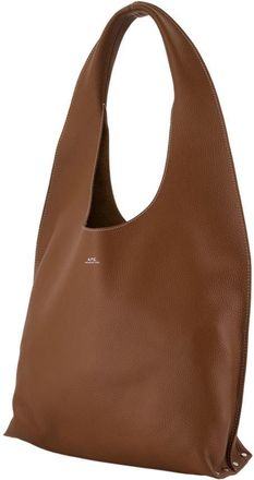 A.P.C. Womens Le Neige Clou Shoulder Bag Brown Cowhide