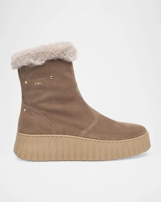 Nero Giardini Platform Suede Ankle Boots