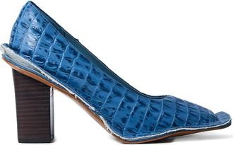 Martine Rose x Clarks 80 mm leren pumps - Blauw
