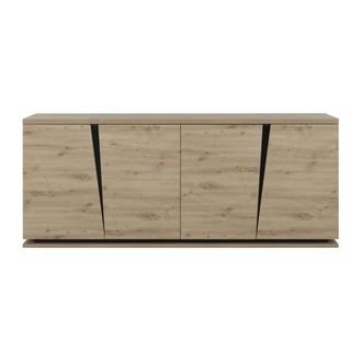 Gami Aparador 4 puertas eecto roble y negro L221 cm