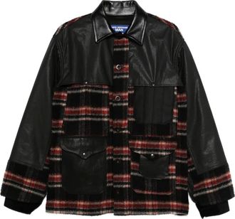 Junya Watanabe Jack met geruit vlak - Zwart